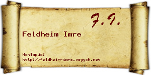 Feldheim Imre névjegykártya